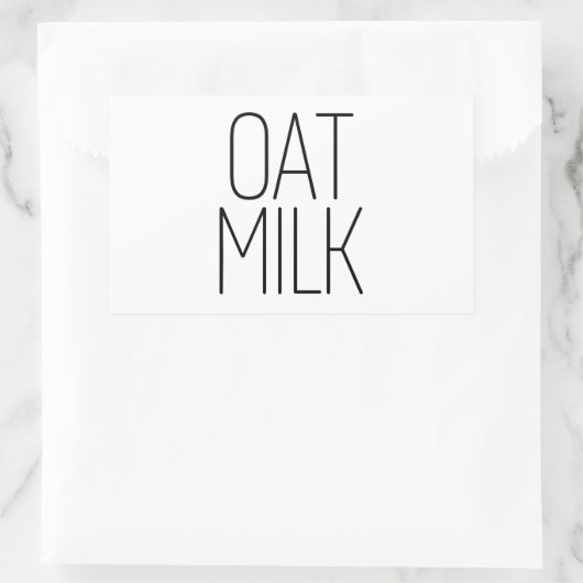 gladde havermelk rechthoekige sticker (Tas)