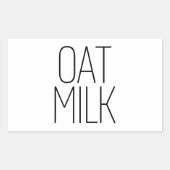 gladde havermelk rechthoekige sticker (Voorkant)