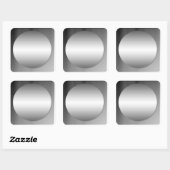 Gladde ingelijste metalen cirkel Sticker (Vel)