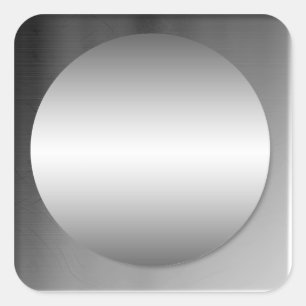 Gladde ingelijste metalen cirkel Sticker