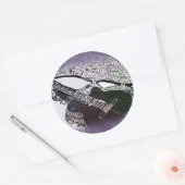 Gladde Jazz Gitaar Ronde Sticker (Envelop)