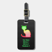 gladde kat bagagelabel (Voorkant verticaal)