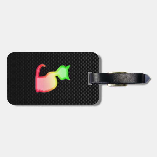 gladde kat bagagelabel (Achterkant horizontaal)