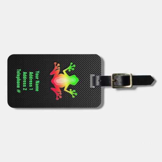 gladde kikker bagagelabel (Voorkant horizontaal)