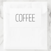 gladde koffie rechthoekige sticker (Tas)