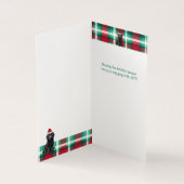Gladde Labradoodle Holiday Plaid Christmas Kaart (Binnen)