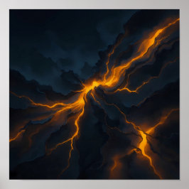Gladde Magma Scheur Behang - Zware Textuur Poster