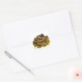 Gladde mestkever voedingsroes vierkante sticker (Envelop)