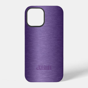 Gladde Metaalachtige Paarse Achtergrond iPhone 12 Hoesje