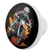 Gladde motorfiets Dirt Bike Biker Keramische Knop (Rechts)