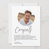 Gladde nota afstuderen partij uitnodiging (Achterkant)