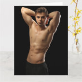 Gladde oksels Stoere vent Wenskaart Kaart (Gele Bloem)