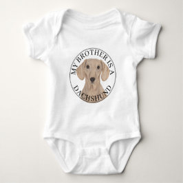 Gladde Rode Dachshund Grote Broer Romper