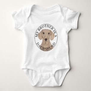 Gladde Rode Dachshund Grote Broer Romper