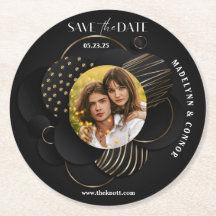 Gladde Script Verticale Foto Save the Date 