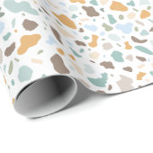 Gladde Stenen Terrazzo Patroon Cadeaupapier (Rol Hoek)