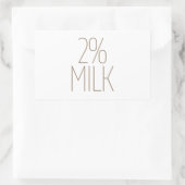 Gladde Tannine 2% Melk Rechthoekige Sticker (Tas)