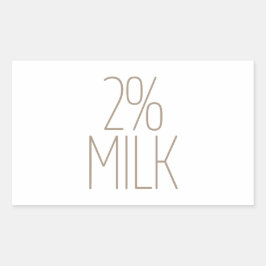 Gladde Tannine 2% Melk Rechthoekige Sticker