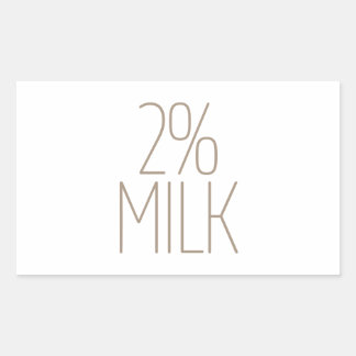 Gladde Tannine 2% Melk Rechthoekige Sticker