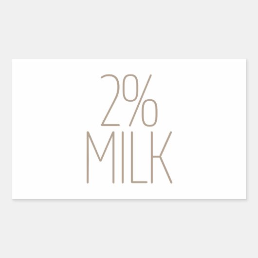 Gladde Tannine 2% Melk Rechthoekige Sticker (Voorkant)