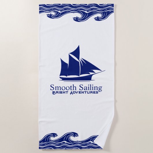 Gladde Vaart Strandhanddoek Strandlaken (Voorkant)