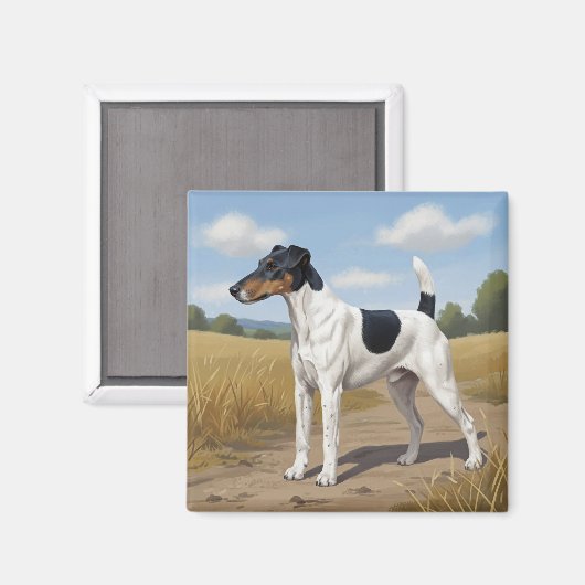 Gladde Vos Terrier Magneet (Voorkant / Achterkant)