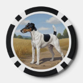 Gladde Vos Terrier Poker Chips (Achterkant)
