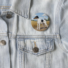 Gladde Vos Terrier Ronde Button 5,7 Cm