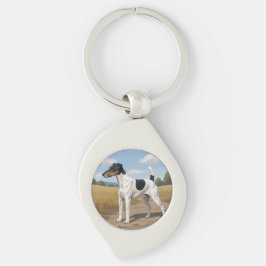 Gladde Vos Terrier Sleutelhanger