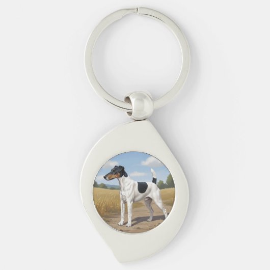 Gladde Vos Terrier Sleutelhanger (Voorkant)