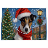 Gladde Vos Terrier Vakantie Groot Cadeauzakje (Achterkant)