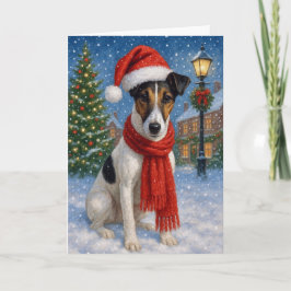 Gladde Vos Terrier Vakantie Kaart