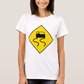 Gladde Weg Bord T-shirt (Voorkant)