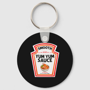 Gladde Yum Yum Saus Condiment Kostuum Matchende  Sleutelhanger