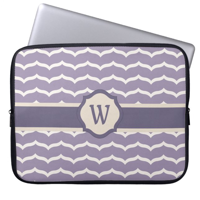 Gladde Zigzag-laptophoes Laptop Sleeve (Voorkant)