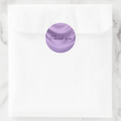 gladde zijde - paars ronde sticker (Tas)