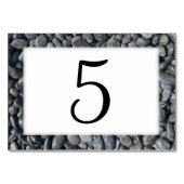 Gladde zwarte Pebbles Tafelnummers (Achterkant)