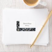 Gladde zwarte steentjes bruiloft gunst Labels (Insitu)