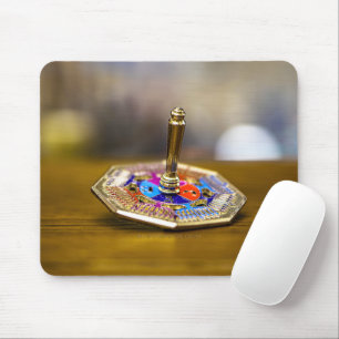 GladdeJoe Hanukkah-dreidelcadeau achthoekige basis Muismat