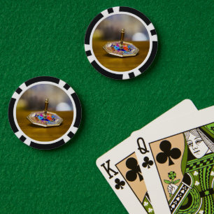 GladdeJoe Hanukkah-dreidelcadeau achthoekige basis Poker Chips