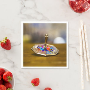 GladdeJoe Hanukkah-dreidelcadeau achthoekige basis Servet