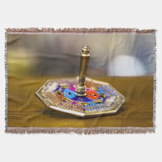 GladdeJoe Hanukkah-driedelcadeau achthoekige basis Deken (Voorkant)