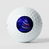 GladdeJoe kerstboom digitaal doorschijnend rood Golfballen (Voorkant)