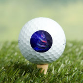 GladdeJoe kerstboom digitaal doorschijnend rood Golfballen (Insitu Shirt)
