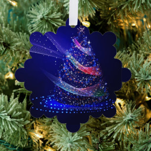 GladdeJoe kerstboom digitaal doorschijnend rood Ornament Kaart