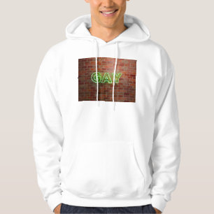 GladdeJoe verlichte gay neon reclamebord heldere l Hoodie