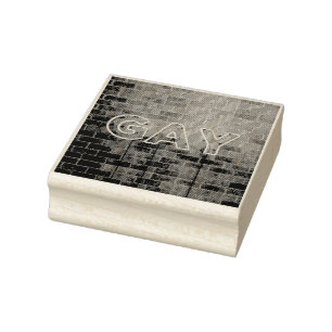 GladdeJoe verlichte gay neonbord helder levendig Rubberstempel