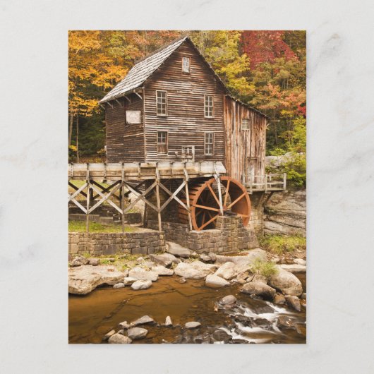 Glade Creek Grist Mill, Babcock State Park, 2 Briefkaart (Voorkant)