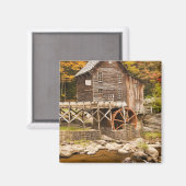 Glade Creek Grist Mill, Babcock State Park, 2 Magneet (Voorkant / Achterkant)