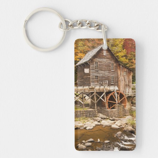 Glade Creek Grist Mill, Babcock State Park, 2 Sleutelhanger (Voorkant)